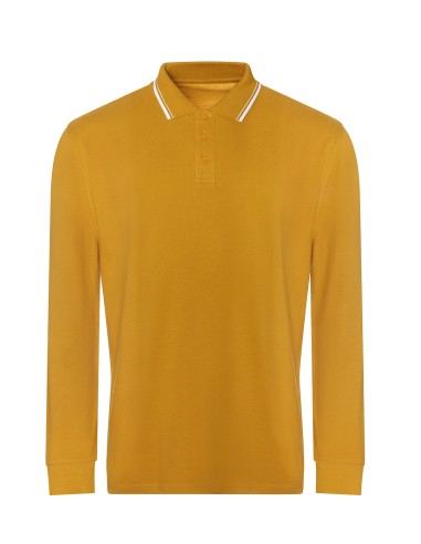 AWD-JP103-Long Sleeve Tipped 100 Polo