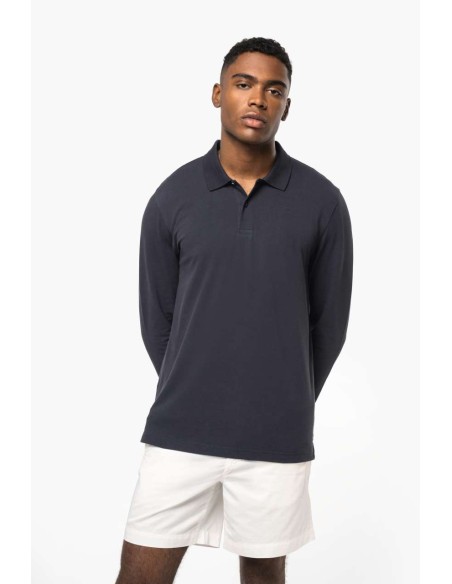 KAR-K2027-MEN’S ORGANIC 180 PIQUÉ POLO SHIRT LONG SLEEVES