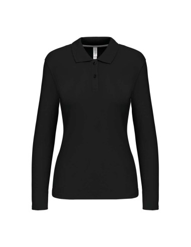 KAR-K244-LADIES' LONG-SLEEVED POLO SHIRT
