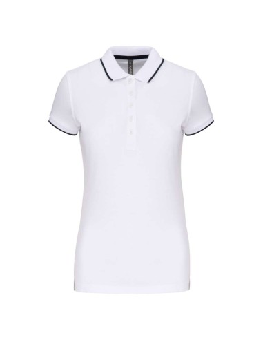 KAR-K252-LADIES' SHORT-SLEEVED PIQUÉ KNIT POLO SHIRT