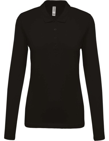 KAR-K257-LADIES’ LONG-SLEEVED PIQUÉ POLO SHIRT