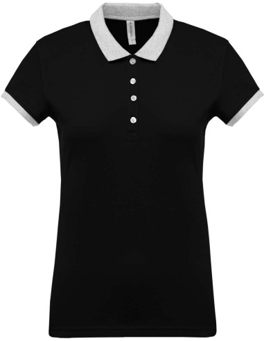 KAR-K259-LADIES’ TWO-TONE PIQUÉ POLO SHIRT