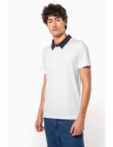 KAR-K260-MEN'S TWO-TONE JERSEY POLO SHIRT