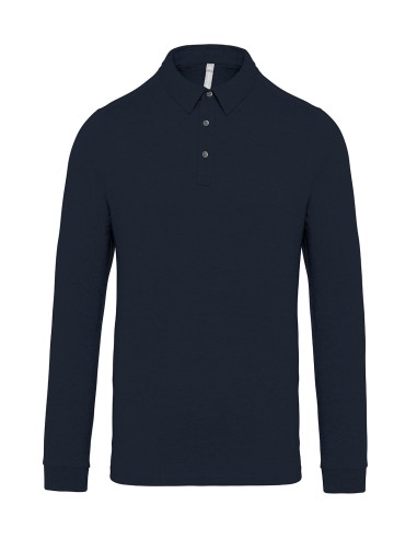 KAR-K264-Polo en jersey tricoté à manches longues
