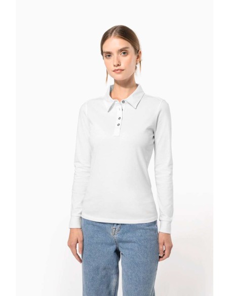 KAR-K265-LADIES' LONG SLEEVE JERSEY POLO SHIRT