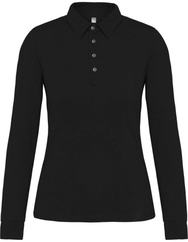 KAR-K265-LADIES' LONG SLEEVE JERSEY POLO SHIRT