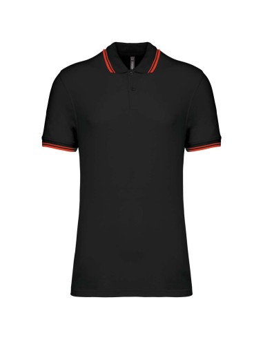 KAR-K272-MEN'S SHORT-SLEEVED POLOSHIRT WITH CONTRASTING PIPING