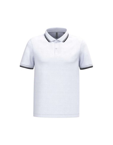 KAR-K272-MEN'S SHORT-SLEEVED POLOSHIRT WITH CONTRASTING PIPING