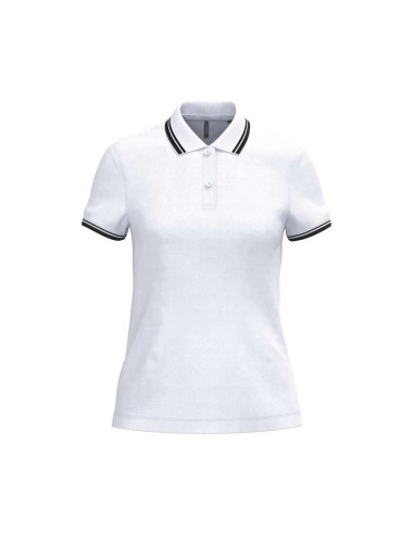 KAR-K273-LADIE'S SHORT-SLEEVED POLOSHIRT WITH CONTRASTING PIPING