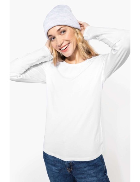 KAR-K3017-LADIES LONG-SLEEVED CREW NECK T-SHIRT