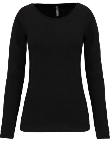 KAR-K3017-LADIES LONG-SLEEVED CREW NECK T-SHIRT