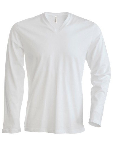 KAR-K358-T-shirt col V manches longues