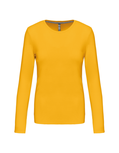 KAR-K383-LADIES' LONG-SLEEVED CREW NECK T-SHIRT
