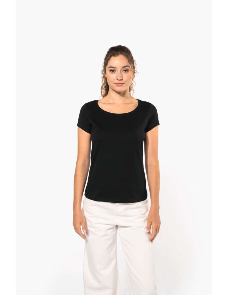 KAR-K384-LADIES’ BOAT NECK SHORT-SLEEVED T-SHIRT