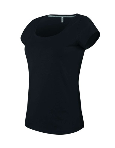 KAR-K384-LADIES’ BOAT NECK SHORT-SLEEVED T-SHIRT