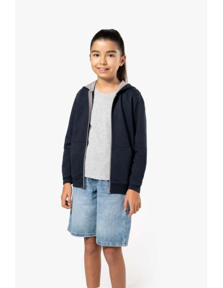 KAR-K486-KIDS' FULL ZIP HOODED SWEATSHIRT
