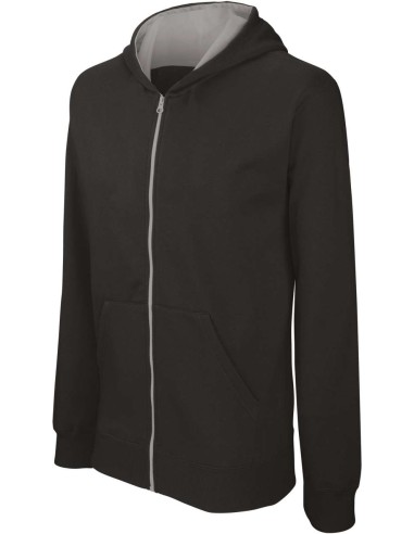 KAR-K486-KIDS' FULL ZIP HOODED SWEATSHIRT