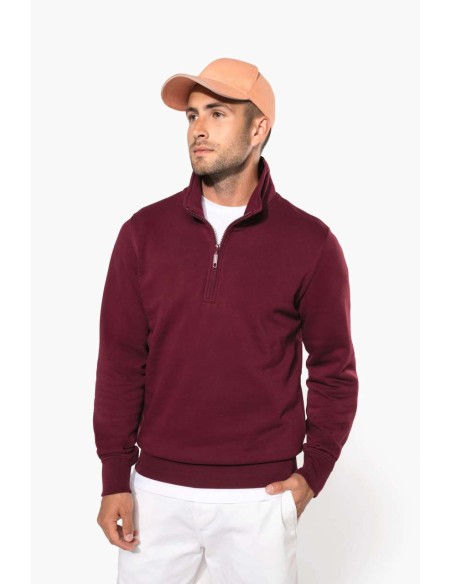 KAR-K487-ZIPPED NECK SWEATSHIRT