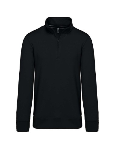 KAR-K487-ZIPPED NECK SWEATSHIRT