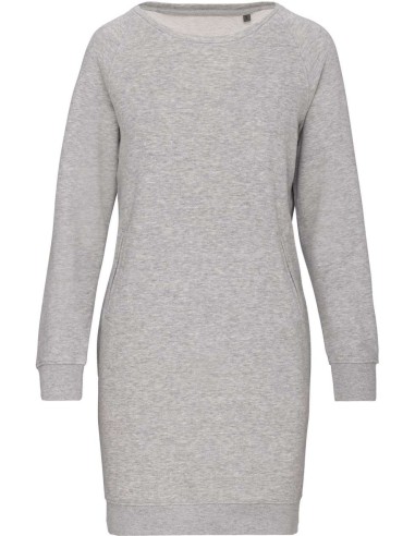 KAR-K493-ORGANIC FLEECE LOUNGE DRESS