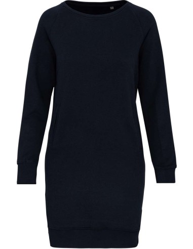 KAR-K493-ORGANIC FLEECE LOUNGE DRESS