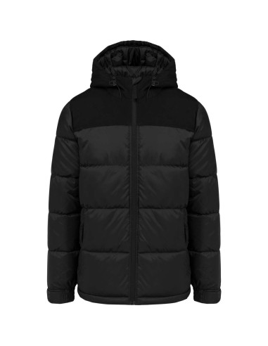 KAR-K6163-UNISEX BI-TONE PADDED JACKET WITH HOOD