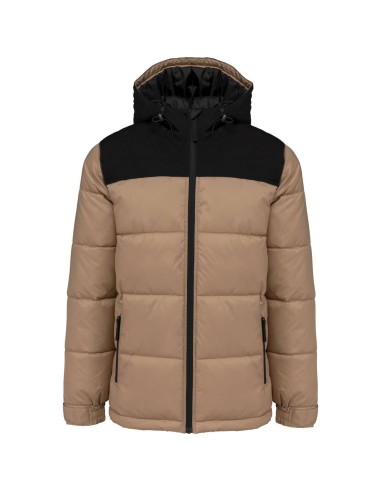 KAR-K6163-UNISEX BI-TONE PADDED JACKET WITH HOOD
