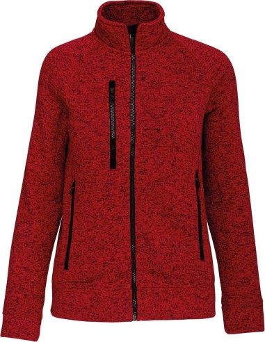KAR-K9107-LADIES' FULL ZIP HEATHER JACKET