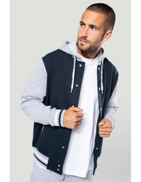 KAR-K4003-UNISEX TEDDY JACKET WITH HOOD