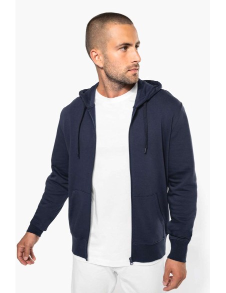 KAR-K4030-MEN'S ECO-FRIENDLY HOODED SWEATSHIRT WITH ZIP FASTENING