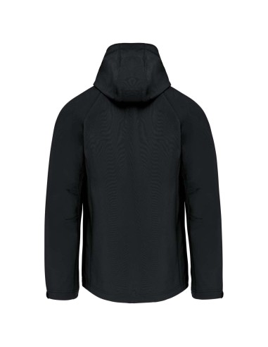 KAR-K413-MEN'S DETACHABLE HOODED SOFTSHELL JACKET