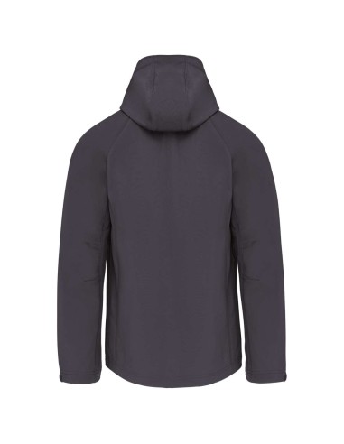 KAR-K413-MEN'S DETACHABLE HOODED SOFTSHELL JACKET