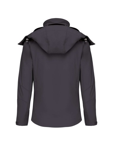 KAR-K414-LADIES' DETACHABLE HOODED SOFTSHELL JACKET