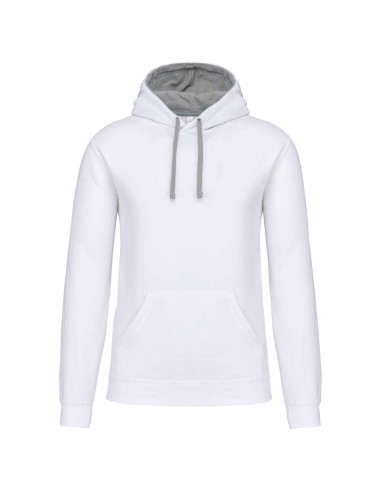 KAR-K446-MEN'S CONTRAST HOODED SWEATSHIRT