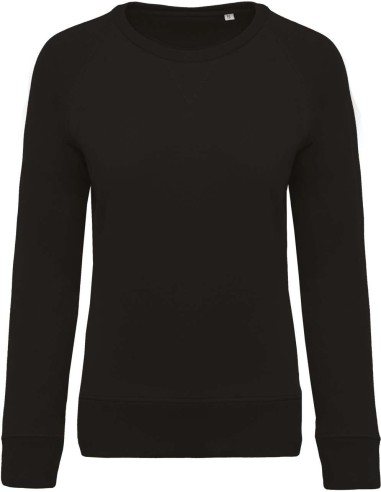 KAR-K481-LADIES’ ORGANIC COTTON CREW NECK RAGLAN SLEEVE SWEATSHIRT