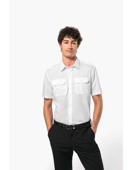 KAR-K503-MEN'S SHORT-SLEEVED PILOT SHIRT