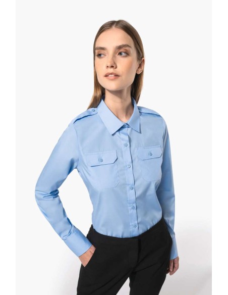 KAR-K506-LADIES’ LONG-SLEEVED PILOT SHIRT