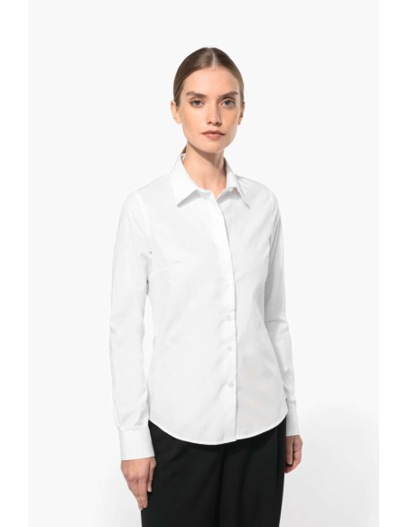 KAR-K510-LADIES’ LONG-SLEEVED COTTON POPLIN SHIRT