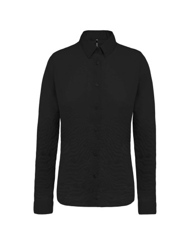 KAR-K510-LADIES’ LONG-SLEEVED COTTON POPLIN SHIRT