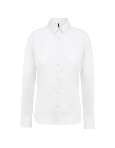 KAR-K510-LADIES’ LONG-SLEEVED COTTON POPLIN SHIRT