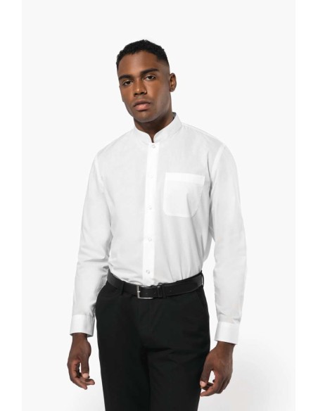 KAR-K515-MEN'S LONG-SLEEVED MANDARIN COLLAR SHIRT