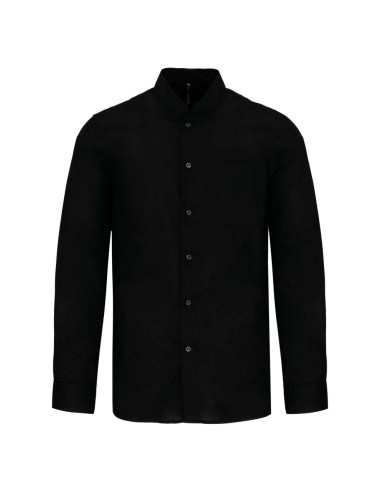 KAR-K515-MEN'S LONG-SLEEVED MANDARIN COLLAR SHIRT