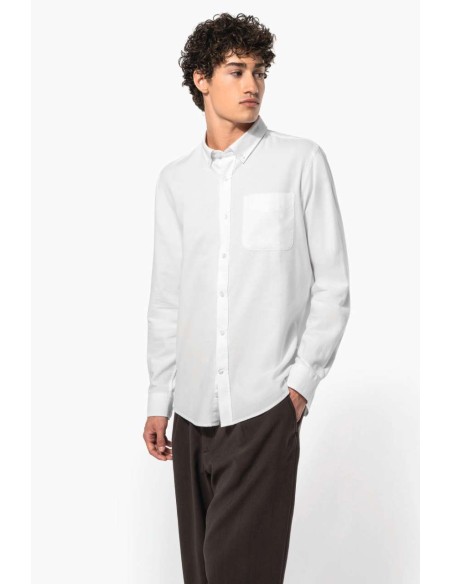 KAR-K516-LONG-SLEEVED WASHED OXFORD COTTON SHIRT