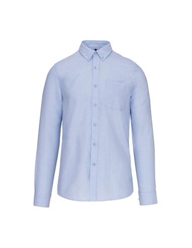 KAR-K516-LONG-SLEEVED WASHED OXFORD COTTON SHIRT
