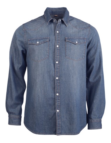 KAR-K519-Chemise denim manches longues