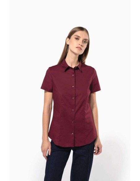 KAR-K532-LADIES' SHORT-SLEEVED COTTON/ELASTANE SHIRT