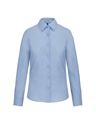 KAR-K534-LADIES' LONG-SLEEVED OXFORD SHIRT