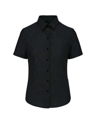 KAR-K536-LADIES' SHORT-SLEEVED OXFORD SHIRT