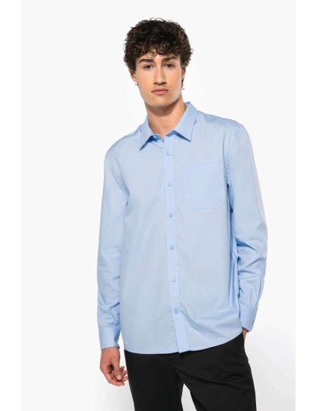 KAR-K541-MEN'S LONG-SLEEVED COTTON POPLIN SHIRT