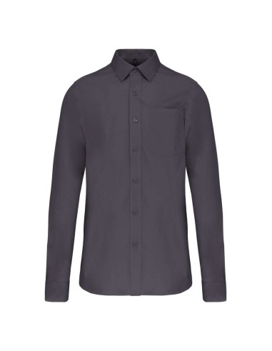 KAR-K541-MEN'S LONG-SLEEVED COTTON POPLIN SHIRT